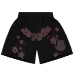 Sp5der Beluga Outline Sweatshort Black