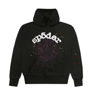 Sp5der Logo Hoodie Sweatshirt Black