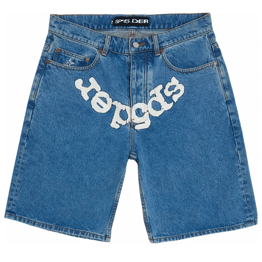 Sp5der OG Logo Denim Short