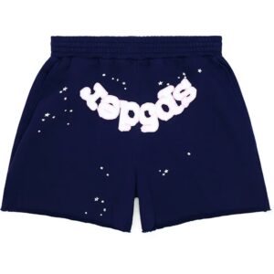 Sp5der OG Web Logo Sweat Short in Navy