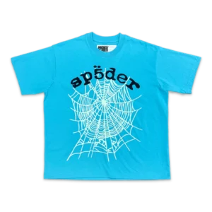 Sp5der OG Web V2 Tee Cyan
