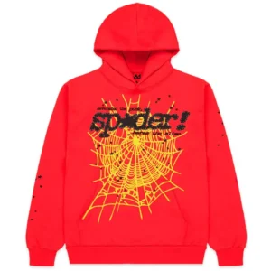 Sp5der Pink V2 Hoodie Red