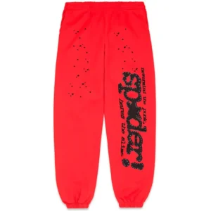 Sp5der Pink V2 Sweatpant Red